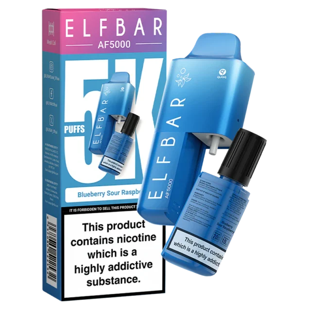 Blueberry Sour Raspberry Elf Bar AF5000 Disposable Vape Kit