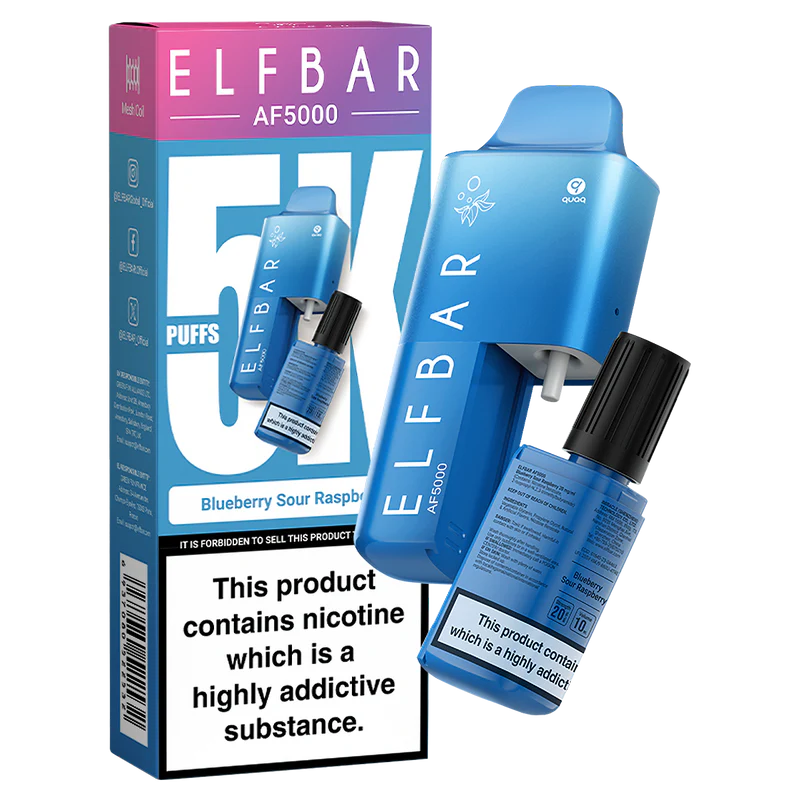 Blueberry Sour Raspberry Elf Bar AF5000 Disposable Vape Kit Blueberry Sour Raspberry Elf Bar AF5000 Disposable Vape Kit
