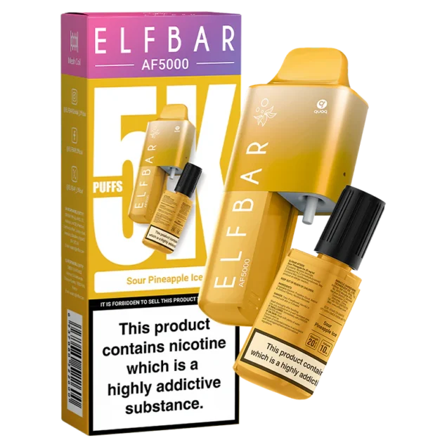 Sour Pineapple Ice Elf Bar AF5000 Disposable Vape Kit