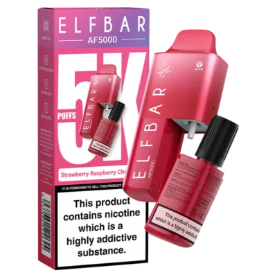Strawberry Raspberry Cherry Ice Elf Bar AF5000 Disposable Vape Kit