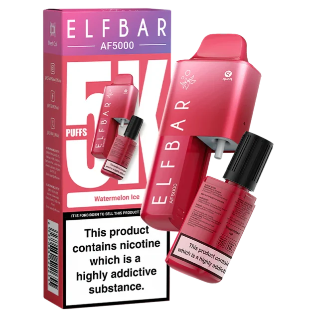 Watermelon Ice Elf Bar AF5000 Disposable Vape Kit