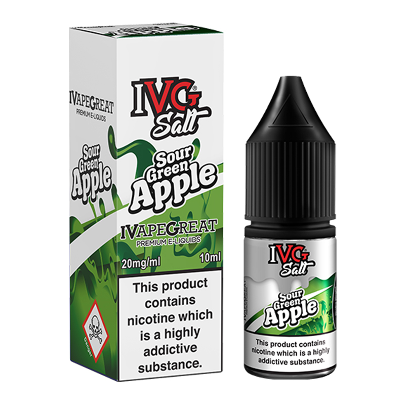 Sour Green Apple Nic Salt 10ml by IVG Salt