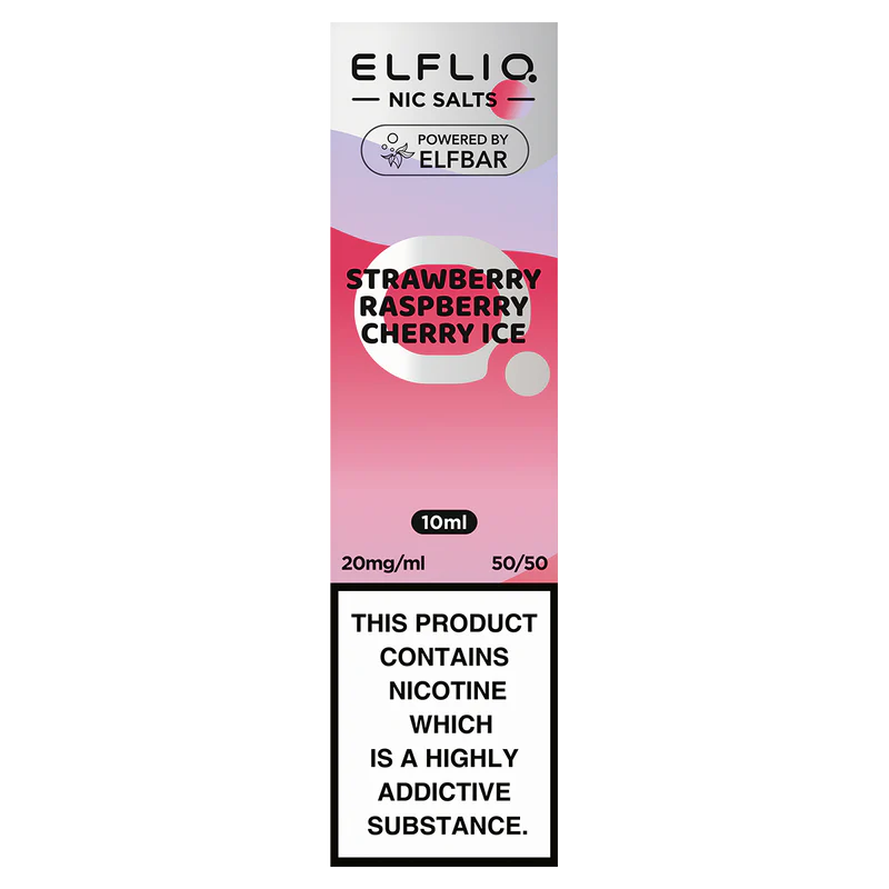 Strawberry Raspberry Cherry Ice Elfliq Nic Salt 10ml by Elf Bar