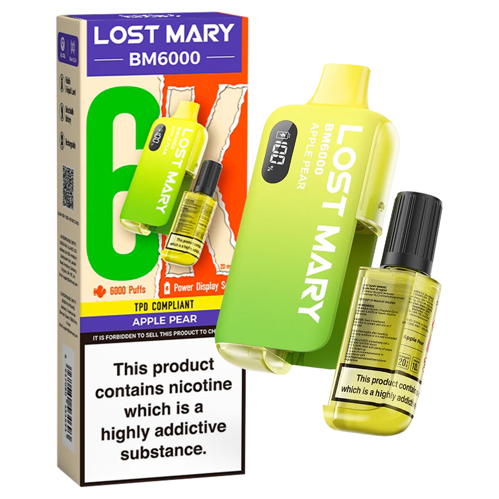 Apple Pear Lost Mary BM6000 Big Puff Vape