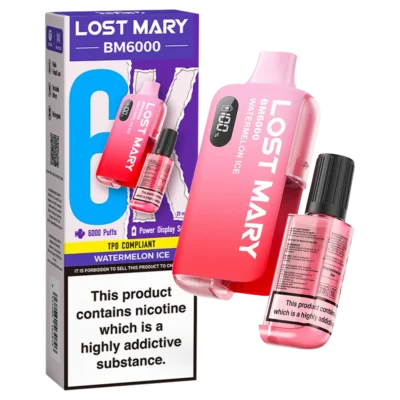 Watermelon Ice Lost Mary BM6000 Big Puff Vape