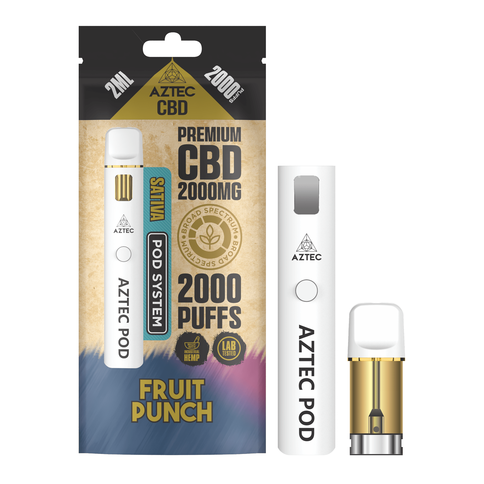 Fruit Punch Aztec CBD 2000MG Pod Kit