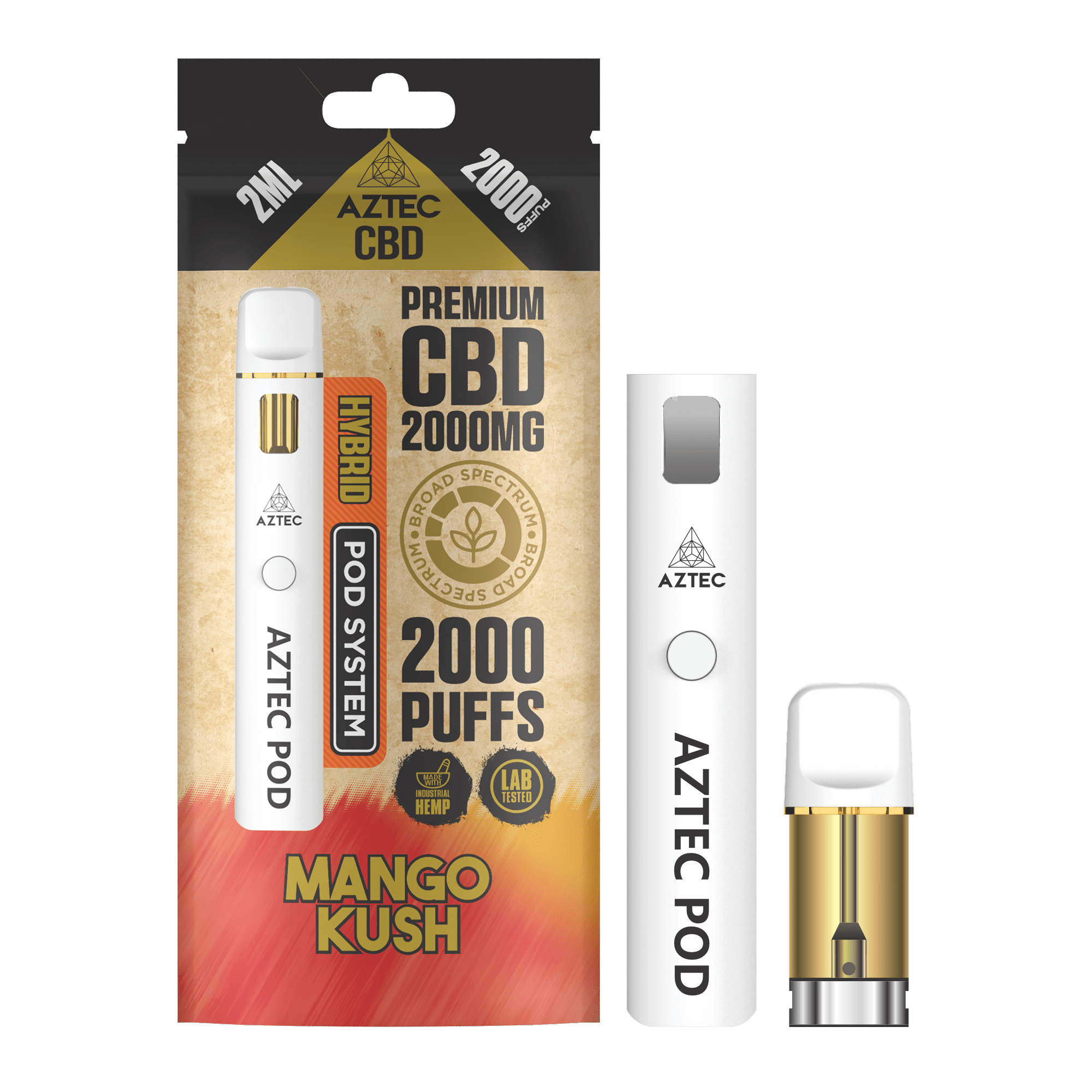 Mango Kush Aztec CBD 2000MG Pod Kit