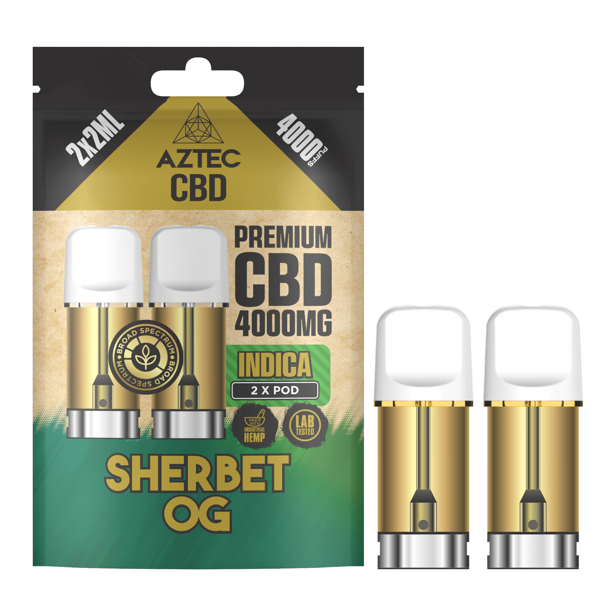 Sherbet OG Aztec CBD 4000mg Pod Refills