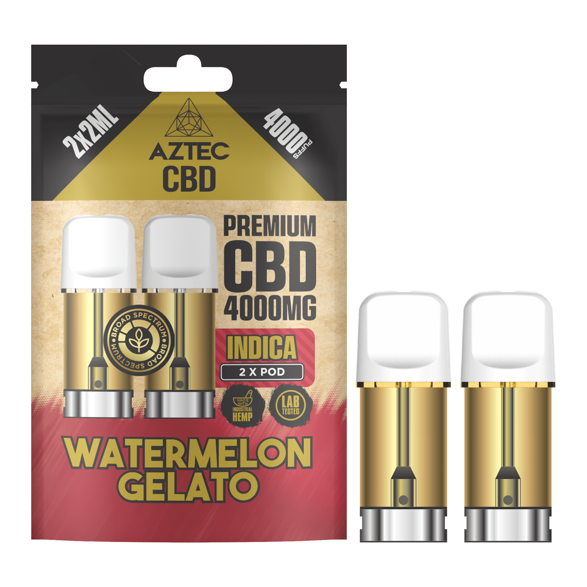 Watermelon Gelato Aztec CBD 4000mg Pod Refills