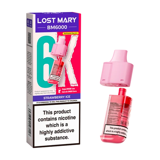 Strawberry Ice Lost Mary BM6000 Refill Pod